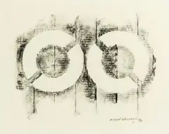 Untitled by Mervyn Williams, monoprint, offered Oct 2013