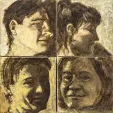Melissa Anderson-Scott, Untitled – four portraits, oil on linen