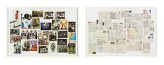 Postcards by Christian Marclay, lithographs (diptych), edition of 100, sold Aug 2013