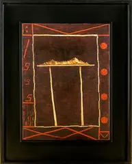 Untitled by Shane Cotton, acrylic on canvas, sold Aug 2013