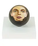 Peter Stichbury, Untitled, acrylic on lawn bowl