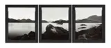 Mark Adams, North East Point – Indian Island – Tamatea – Dusky Sound.  After William Hodges ‘A View in Dusky Bay, New Zealand, 1775 – ‘76’., gold toned silver bromide fibre-based prints, triptych