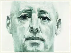 Head (tonal study) by Richard McWhannell, oil on jute mounted to board, sold Aug 2013