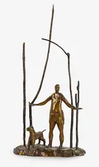 The Pig Hunter by Paul Dibble, cast bronze, edition of 3, offered Aug 2013
