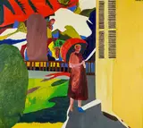 Jeffrey Harris, Katherine Mansfield at Menton, oil on board