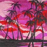 Take my hand and off we stride by Reuben Paterson, glitter on canvas, sold Aug 2013