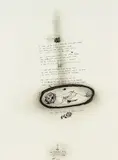 John Pule, I woke up to find a butterfly across your mouth, ink and pastel on paper