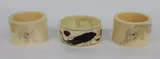early 20th century by Pair of Japanese export ivory serviette rings, and one other, sold Jul 2013
