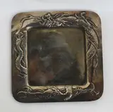 Japanese export squared silver dish, early 20th century