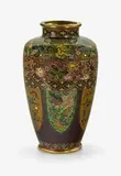 Meiji period (1868-1912) by Japanese miniature cloisonné vase, in the style of Namikawa Yasuyuki, offered Jul 2013