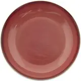 Chinese copper red dish, Qianlong seal mark and of the period (1736-1795), with white base, the sides and interior covered with a finely crackled deep red glaze