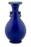 18th century by Large Chinese monochrome blue glazed vase, with elephant head shaped handles to the shoulder, the interior and the base covered with a pale celadon glaze, sold Jul 2013