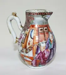 18th century by Small Chinese Mandarin pattern jug, painted with figural design, offered Jul 2013