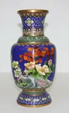 Chinese cloisonné vase, 20th century, with birds and flowers decoration