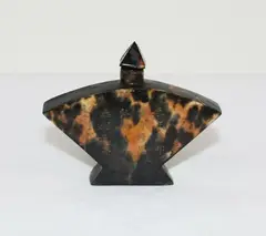 Chinese tortoiseshell snuff bottle, Guangxu mark and probably of the period (1875-1908), the sides incised with lines of calligraphy
