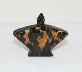 Chinese tortoiseshell snuff bottle, Guangxu mark and probably of the period (1875-1908), the sides incised with lines of calligraphy