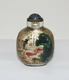 Chinese inside painted snuff bottle, signed Ye Zhongsan (1869-1945) and dated 1919, decorated with vivid colour with fish swimming amongst lotus leaves