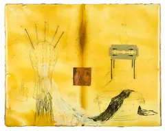 Bookmark by Séraphine Pick, acrylic, graphite, mixed media and resin, sold Jul 2013