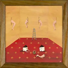 Sally Papps, Leg Room, acrylic on board