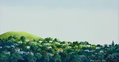 Peter Siddell, Untitled – A Suburban View of Mount Eden, watercolour and gouache on paper