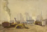 John Weeks, Industrial Landscape II, oil on canvas, c. 1940
