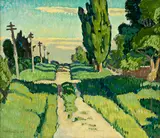 H. V Millar, The Old Country Road, oil on card