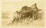 Trevor Lloyd, The Outpost, etching