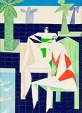 Melvyn Webb, Untitled (Bathers), ink and acrylic on paper