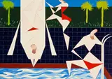 Melvyn Webb, Untitled (Divers), ink and acrylic on paper