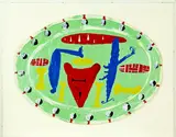 Bill Hammond and Gavin Chilcott, Untitled, oil on paper