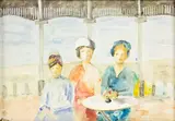 On a Verandah in Australia by Patricia France, watercolour on paper, sold Jul 2013