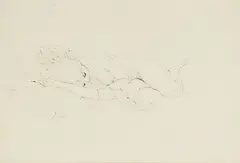 Ray Ching, Untitled (Reclining Nude), pencil on paper