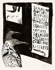 Untitled by Bill Hammond, lithograph, 50/100, sold Jul 2013