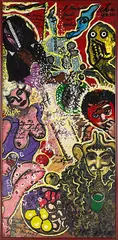 Jacqueline Fahey, The Dinner Party, oil on board