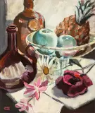 John Tole, Untitled (Still Life), oil on canvas board