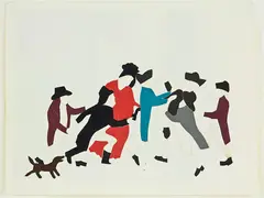 Untitled by Gavin Hurley, collage on paper, offered Jul 2013