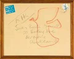 Untitled by Ralph Hotere, pastel on envelope, offered Jul 2013
