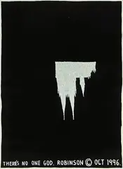 Peter Robinson, There’s No One God, acrylic and oilstick on paper