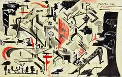 Bill Hammond, Modern Day 2 – A Sample, acrylic on canvas