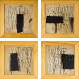 The Unmarked Grave Nos. I – IV by John Reynolds, oilstick and acrylic on jute mounted to board, sold May 2013