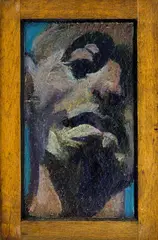 4th Version of This Composition by Richard McWhannell, oil on Kodak Eastman negatives frame, sold May 2013