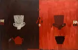 Shane Cotton, North and South, oil on canvas