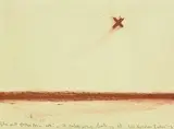 Colin McCahon, Fly out from Muriwai – it takes some looking at, conté crayon on paper