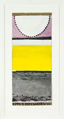 Colin McCahon, Rosegarden III, synthetic polymer paint on jute