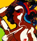 Pat Hanly, Brown Torso, acrylic on canvas