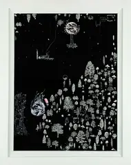 Andrew McLeod, Dreams and Nightmares, digital inkjet print with applied gouache