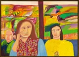 Jeffrey Harris, Three Women, oil on canvas