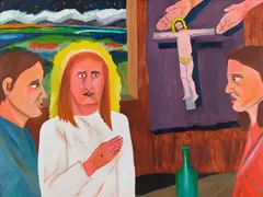 Supper at Emmaus by Jeffrey Harris, oil on board, sold Apr 2013