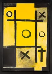 Colin McCahon, Noughts and Crosses, Series II, No. V, synthetic polymer paint on Steinbach paper mounted to hardboard