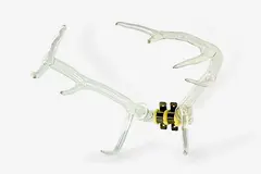 Steve Carr, Antler, hand-blown scientific glass, foam, brass (2008)